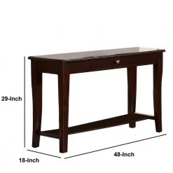48 in. Brown Rectangle Wood Console Table with 1-Drawer by Benjara 11 48 in. Brown Rectangle Wood Console Table with 1-Drawer by Benjara -Cheap Benjara Store brown benjara console tables bm171395 4f 1000