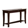 48 in. Brown Rectangle Wood Console Table with 1-Drawer by Benjara