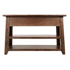 24 in. Brown Rectangle Wood Console Table with 3-Drawers by Benjara -Cheap Benjara Store brown benjara console tables bm181650 44 1000