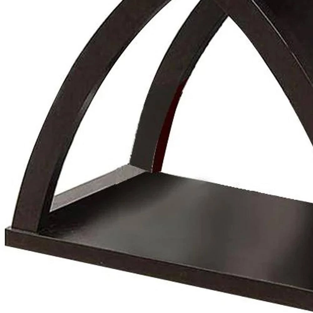 47 in. Brown Standard Rectangle Wood Console Table with X-Cross Base Support by Benjara 2 47 in. Brown Standard Rectangle Wood Console Table with X-Cross Base Support by Benjara - Image 2