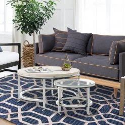 42 in. x 17 in. Brown Semicircular Wooden Sofa Table with Glass Top by Benjara -Cheap Benjara Store brown benjara console tables bm233778 31 1000