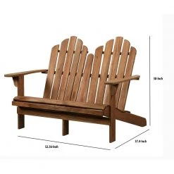 Brown Classic Style Wooden Double Bench with Slated Backrest (38 in. x 52.4 in. x 37.4 in.) by Benjara 10 Brown Classic Style Wooden Double Bench with Slated Backrest (38 in. x 52.4 in. x 37.4 in.) by Benjara -Cheap Benjara Store brown benjara dining benches bm143977 44 1000