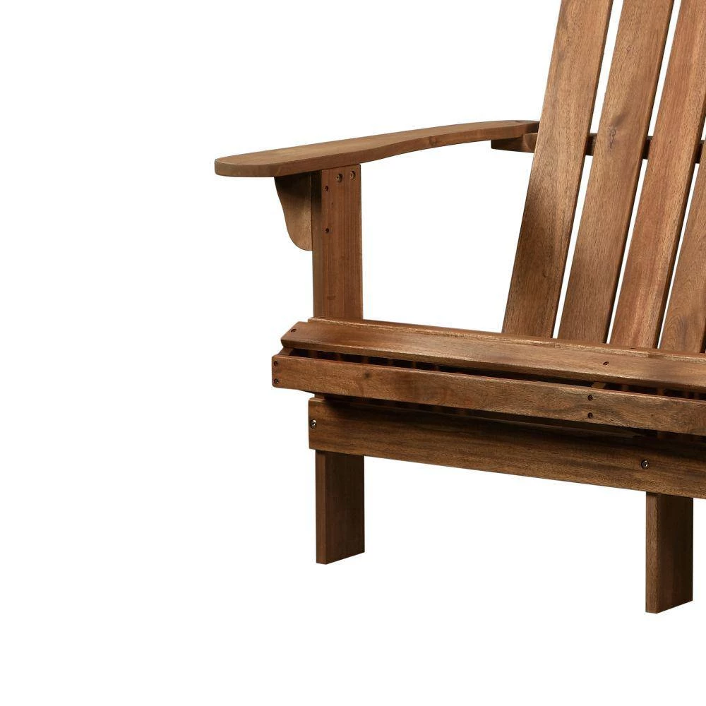 Brown Classic Style Wooden Double Bench with Slated Backrest (38 in. x 52.4 in. x 37.4 in.) by Benjara 2 Brown Classic Style Wooden Double Bench with Slated Backrest (38 in. x 52.4 in. x 37.4 in.) by Benjara - Image 2