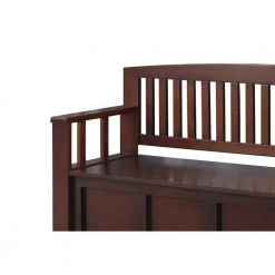 17.25 in. L x 50 in. W x 32 in. H Brown Wooden Storage Bench with Flip Top Seat and Slatted Back by Benjara 9 17.25 in. L x 50 in. W x 32 in. H Brown Wooden Storage Bench with Flip Top Seat and Slatted Back by Benjara -Cheap Benjara Store brown benjara dining benches bm16796 c3 1000