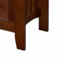 50 in. W Brown Wooden Storage Bench with Split Seat and Slated Low Back Design by Benjara -Cheap Benjara Store brown benjara dining benches bm16809 4f 1000