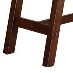 Rubber Wood Brown Bench with Faux Leather Upholstery by Benjara -Cheap Benjara Store brown benjara dining benches bm171215 1f 1000