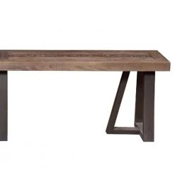 18 in. Brown Wood and Metal Dining Bench by Benjara -Cheap Benjara Store brown benjara dining benches bm171852 c3 1000