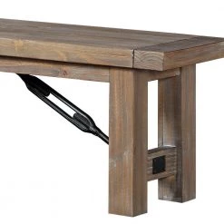 15 in. L x 62 in. W x 18 in. H Brown Acacia Wood Bench with Thick Block Legs by Benjara -Cheap Benjara Store brown benjara dining benches bm187658 c3 1000