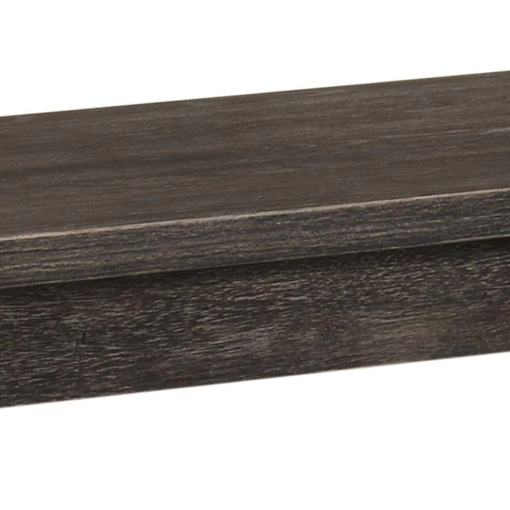 Transitional Style Brown Wooden Rectangular Bench with Turned Legs 47 in. L x 14 in. W x 18 in. H by Benjara 4 Transitional Style Brown Wooden Rectangular Bench with Turned Legs 47 in. L x 14 in. W x 18 in. H by Benjara - Image 4