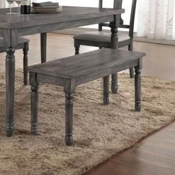 Transitional Style Brown Wooden Rectangular Bench with Turned Legs 47 in. L x 14 in. W x 18 in. H by Benjara 11 Transitional Style Brown Wooden Rectangular Bench with Turned Legs 47 in. L x 14 in. W x 18 in. H by Benjara -Cheap Benjara Store brown benjara dining benches bm218509 31 1000