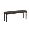Transitional Style Brown Wooden Rectangular Bench with Turned Legs 47 in. L x 14 in. W x 18 in. H by Benjara