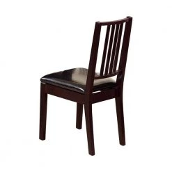 Dark Brown Wooden Dining Chair (Set of 2) by Benjara -Cheap Benjara Store brown benjara dining chairs bm148909 31 1000