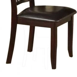 Contemporary Brown Rubber Wood Dining Chair with Upholstered Seat (Set of 2) by Benjara -Cheap Benjara Store brown benjara dining chairs bm171509 44 1000