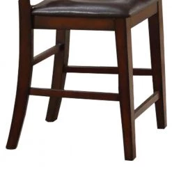 42 in. Brown H Cherry Mango Veneer Counter Height Chairs with Splat Backs (Set of 2) by Benjara -Cheap Benjara Store brown benjara dining chairs bm179860 1f 1000