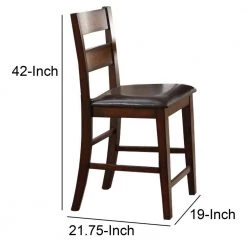 42 in. Brown H Cherry Mango Veneer Counter Height Chairs with Splat Backs (Set of 2) by Benjara -Cheap Benjara Store brown benjara dining chairs bm179860 fa 1000