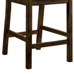 Brown Rustic Style Solid Wood Counter Height Side Chair (Pack of 2) by Benjara 9 Brown Rustic Style Solid Wood Counter Height Side Chair (Pack of 2) by Benjara -Cheap Benjara Store brown benjara dining chairs bm188327 1f 1000