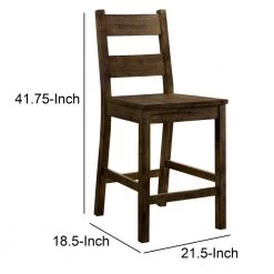 Brown Rustic Style Solid Wood Counter Height Side Chair (Pack of 2) by Benjara 10 Brown Rustic Style Solid Wood Counter Height Side Chair (Pack of 2) by Benjara -Cheap Benjara Store brown benjara dining chairs bm188327 44 1000