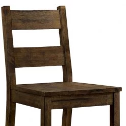 Brown Rustic Style Solid Wood Counter Height Side Chair (Pack of 2) by Benjara 8 Brown Rustic Style Solid Wood Counter Height Side Chair (Pack of 2) by Benjara -Cheap Benjara Store brown benjara dining chairs bm188327 4f 1000