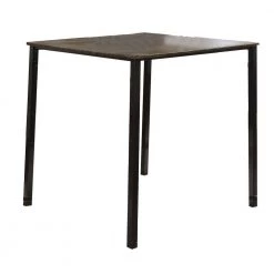 5-Piece Antique Brown Metal and Wood Counter Height Table Set by Benjara -Cheap Benjara Store brown benjara dining room sets bm181301 c3 1000