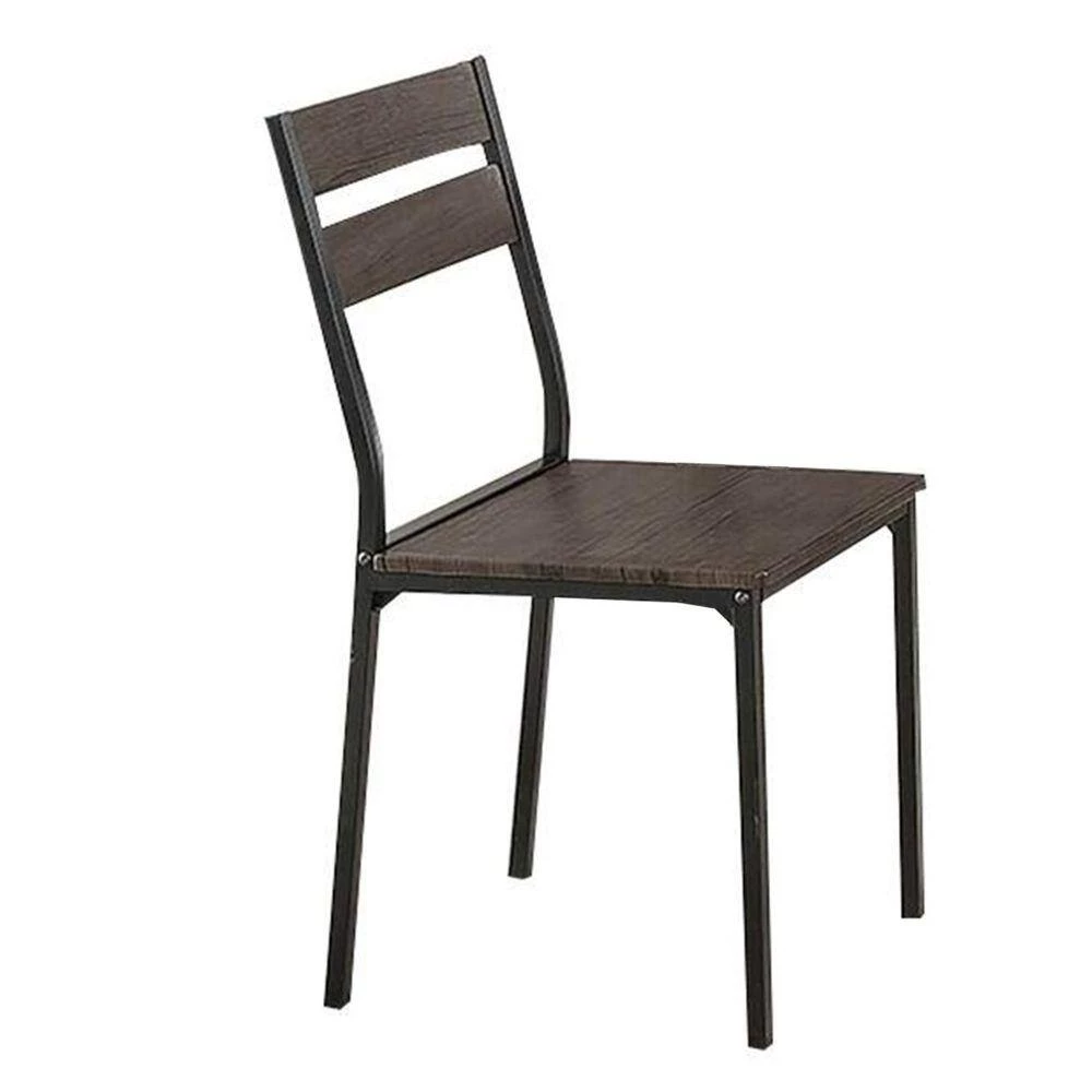 5 Piece Rectangle Metal And Wood Antique Brown Dining Table Set by Benjara 4 5 Piece Rectangle Metal And Wood Antique Brown Dining Table Set by Benjara - Image 4