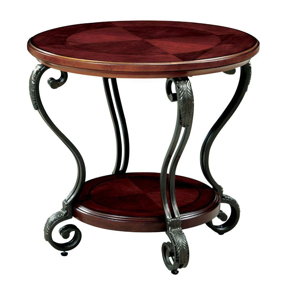 Brown Cherry Finish End Table Transitional Style by Benjara 8 Brown Cherry Finish End Table Transitional Style by Benjara - Image 8