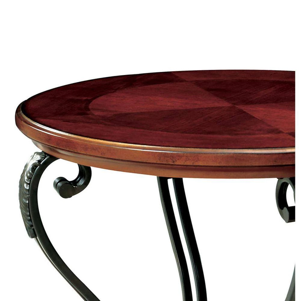 Brown Cherry Finish End Table Transitional Style by Benjara 2 Brown Cherry Finish End Table Transitional Style by Benjara - Image 2