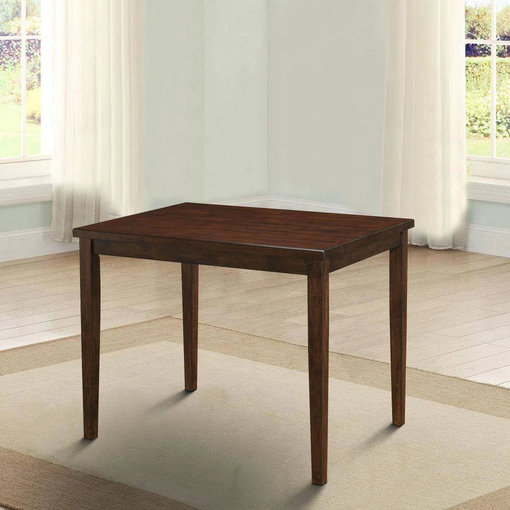 Marten Mid Cent Modern 36.63 in. H Brown Counter Height Table by Benjara 6 Marten Mid Cent Modern 36.63 in. H Brown Counter Height Table by Benjara - Image 6