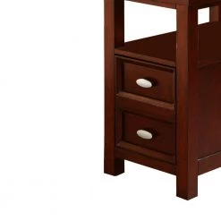 Brown Spacious Chair Side Table by Benjara -Cheap Benjara Store brown benjara end side tables bm157881 31 1000