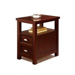 Brown Spacious Chair Side Table by Benjara -Cheap Benjara Store brown benjara end side tables bm157881 76 1000