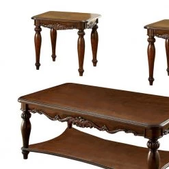 3-Piece 26 in. Brown Medium Rectangle Wood Coffee Table Set with Storage by Benjara -Cheap Benjara Store brown benjara end side tables bm166160 1f 1000