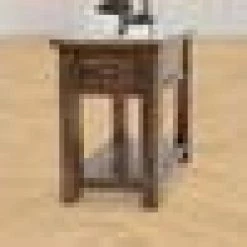 24 in. H Oak Brown Wooden One Drawer Chair Side Table by Benjara -Cheap Benjara Store brown benjara end side tables bm183959 31 1000