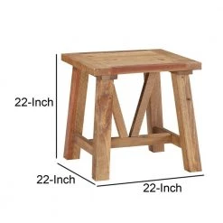 22 in. H Brown Pine with Trestle Reinforced Sawhorse Base Wood End Table by Benjara 11 22 in. H Brown Pine with Trestle Reinforced Sawhorse Base Wood End Table by Benjara -Cheap Benjara Store brown benjara end side tables bm187639 44 1000
