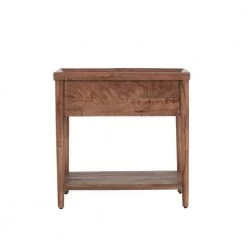 22 in. Natural Brown Classic Mango Wood Rectangular End Table with 1 Drawer and 1 Shelf by Benjara -Cheap Benjara Store brown benjara end side tables bm282998 4f 1000
