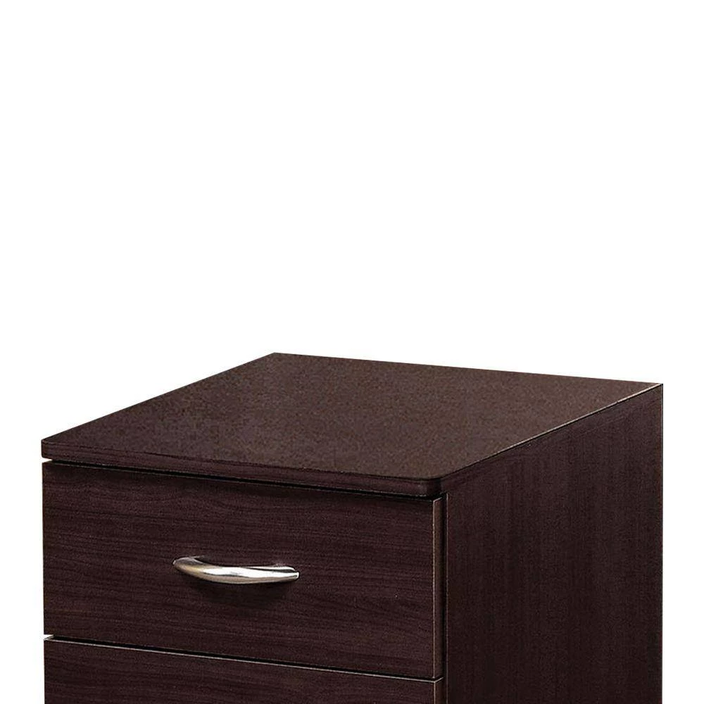 File Cabinet Espresso Brown with 3-Drawers by Benjara 2 File Cabinet Espresso Brown with 3-Drawers by Benjara - Image 2