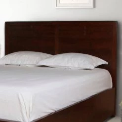 63 in. Cherry Brown Panel Design Queen Size Wooden Headboard (63.94 in. x 2.13 in. x 50 in.) by Benjara -Cheap Benjara Store brown benjara headboards bm218125 31 1000
