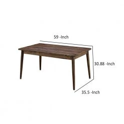 Eindride Mid Cent Modern Brown Wooden Dining Table by Benjara -Cheap Benjara Store brown benjara kitchen dining tables bm123387 4f 1000