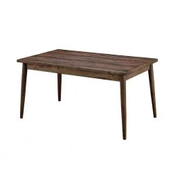 Eindride Mid Cent Modern Brown Wooden Dining Table by Benjara