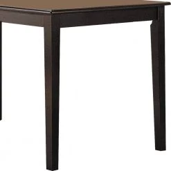 29 in. H Espresso Brown Wooden Dining Table with Tapered Legs by Benjara -Cheap Benjara Store brown benjara kitchen dining tables bm177569 4f 1000