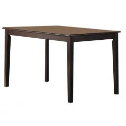 29 in. H Espresso Brown Wooden Dining Table with Tapered Legs by Benjara