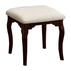 Spacious Brown Solid Wood Vanity Table with Three Sided Mirror and Fabric Padded Stool by Benjara -Cheap Benjara Store brown benjara makeup vanities bm138071 4f 1000