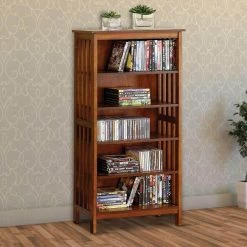 Antique Oak Traditional Media Shelf by Benjara -Cheap Benjara Store brown benjara media storage bm123059 31 1000