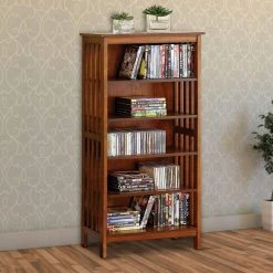 Antique Oak Traditional Media Shelf by Benjara -Cheap Benjara Store brown benjara media storage bm123059 c3 1000