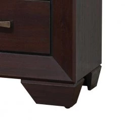 2-Drawer Dark Cocoa Brown Chic Wooden Side Nightstand 16.5 in. L x 23.5 in. W x 27 in. H by Benjara -Cheap Benjara Store brown benjara nightstands bm172131 1f 1000