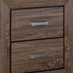 2-Drawer Brown Transitional Style Wooden Nightstand with Tapered Feet 16.5 in. L x 23.5 in. W x 26.75 in. H by Benjara -Cheap Benjara Store brown benjara nightstands bm185319 4f 1000