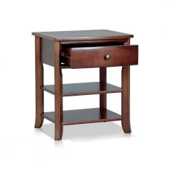 Traditional Style 1-Drawer Brown Wooden Nightstand with 2-Open Shelves 16 in. L x 18 in. W x 24 in. H by Benjara -Cheap Benjara Store brown benjara nightstands bm203361 c3 1000