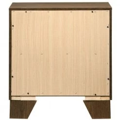 Transitional Style 2-Drawers Brown Wooden Nightstand with Metal Handles 22 in. L x 16 in. W x 24 in. H by Benjara -Cheap Benjara Store brown benjara nightstands bm225937 1f 1000