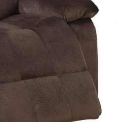 39 in. H Choco Brown Suede Fabric Rocker Recliner by Benjara -Cheap Benjara Store brown benjara recliners bm166727 4f 1000
