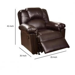 Brown Bonded Leather Rocker/Recliner by Benjara 13 Brown Bonded Leather Rocker/Recliner by Benjara -Cheap Benjara Store brown benjara recliners bm171425 44 1000