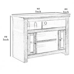 42 in. Brown Composite TV Stand Fits TVs Up to 40 in. with Storage Doors by Benjara -Cheap Benjara Store brown benjara tv stands bm194801 44 1000