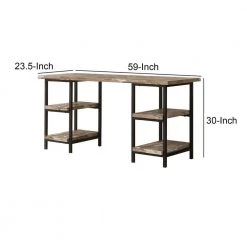 59 in. Rectangular Brown Writing Desks with Open Storage by Benjara 14 59 in. Rectangular Brown Writing Desks with Open Storage by Benjara -Cheap Benjara Store brown benjara writing desks bm172244 fa 1000